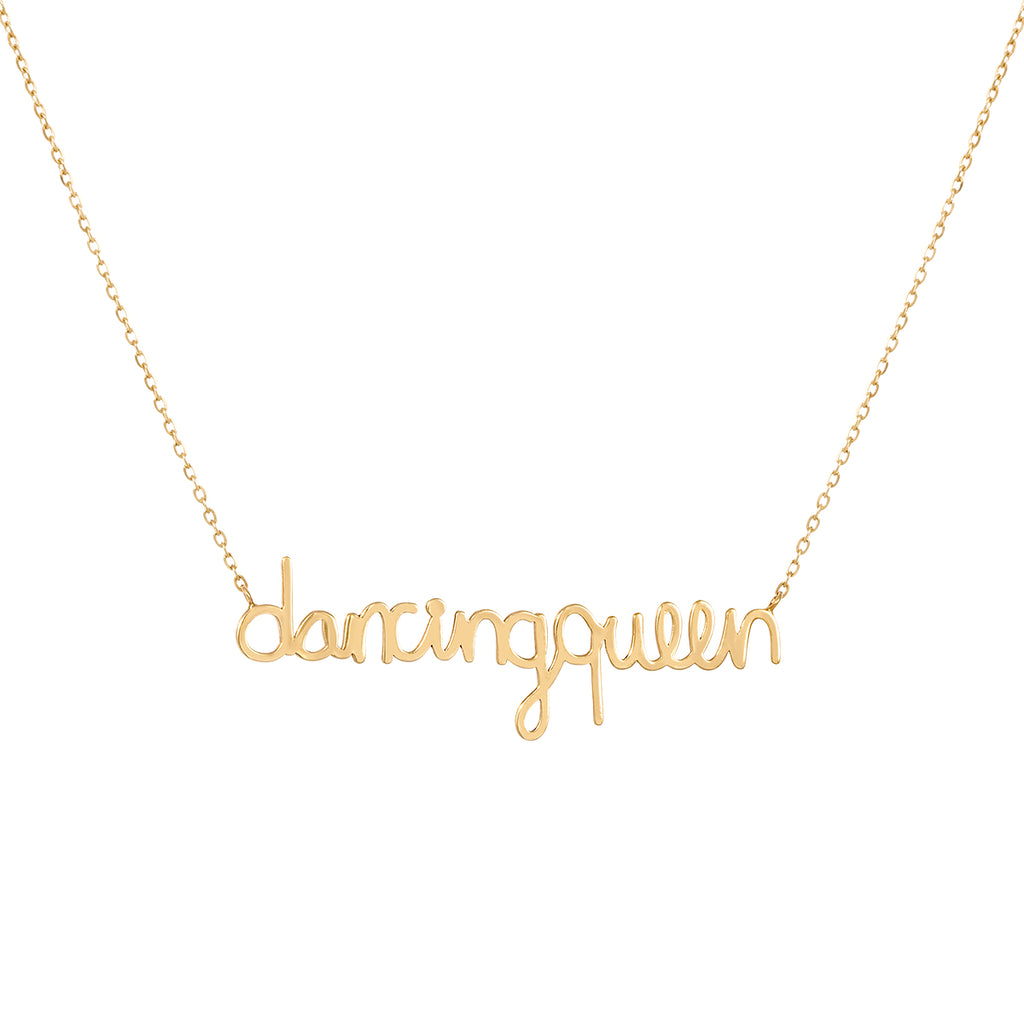 Handwritten Dancing Queen Necklace