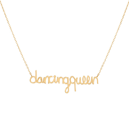 Handwritten Dancing Queen Necklace