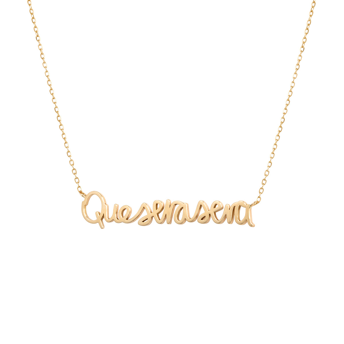 Handwritten Que Sera Sera Necklace
