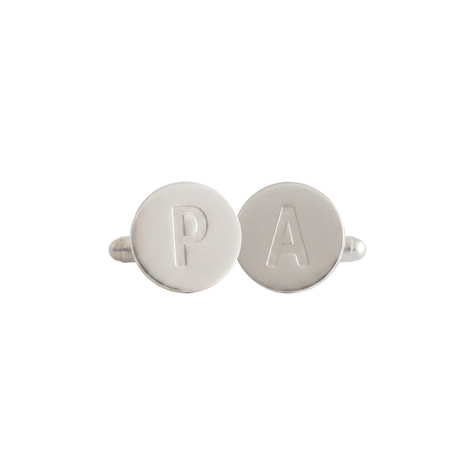 Cufflinks with Engraved Letters