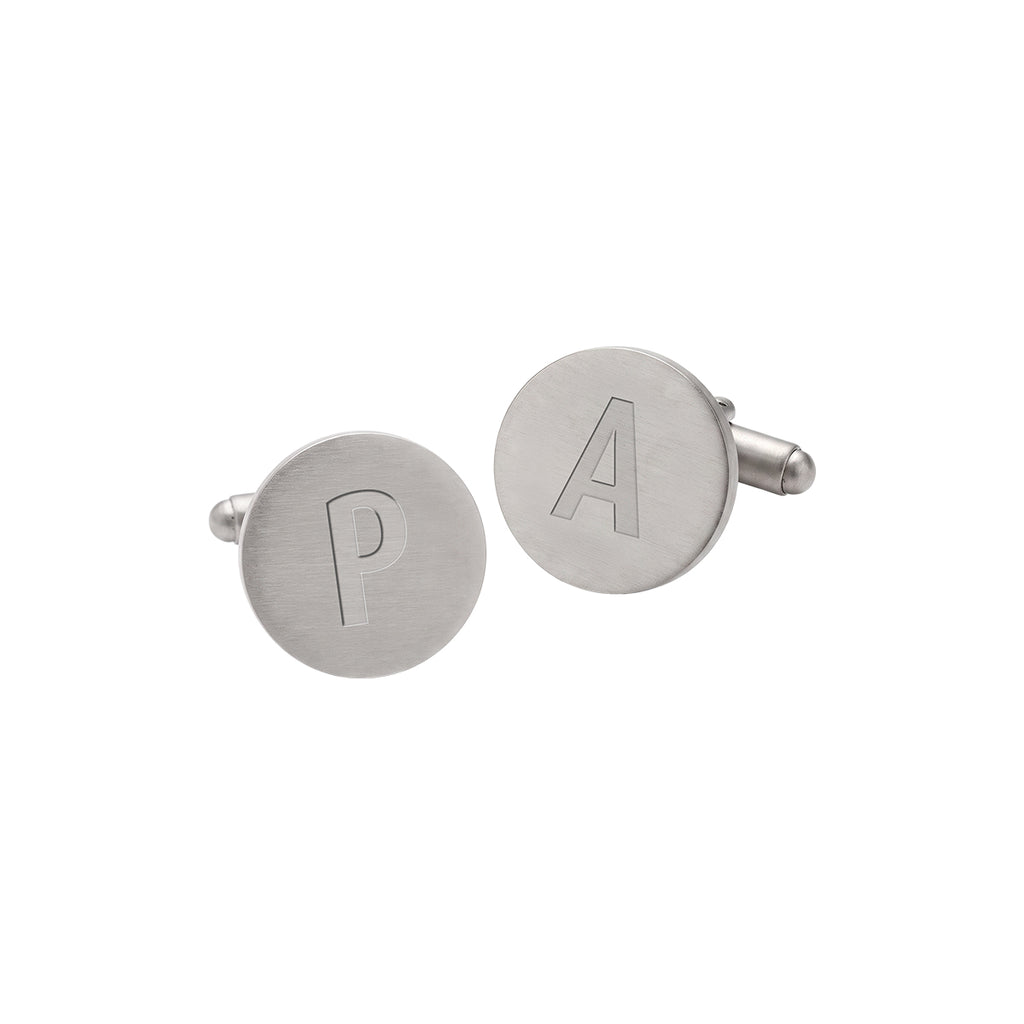 Cufflinks with Engraved Letters