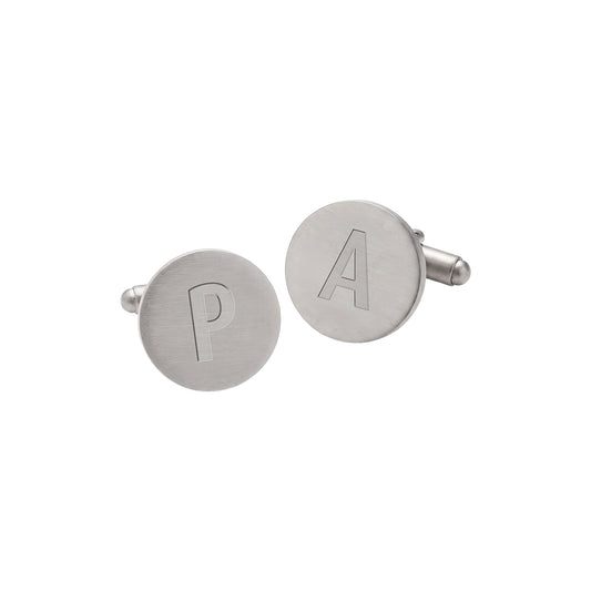Cufflinks with Engraved Letters