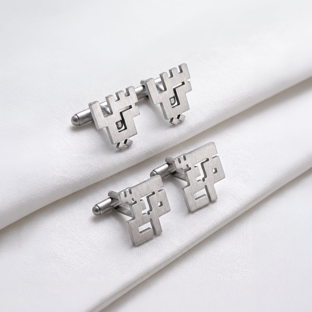 Cufflinks with Multiple Kufi Letters