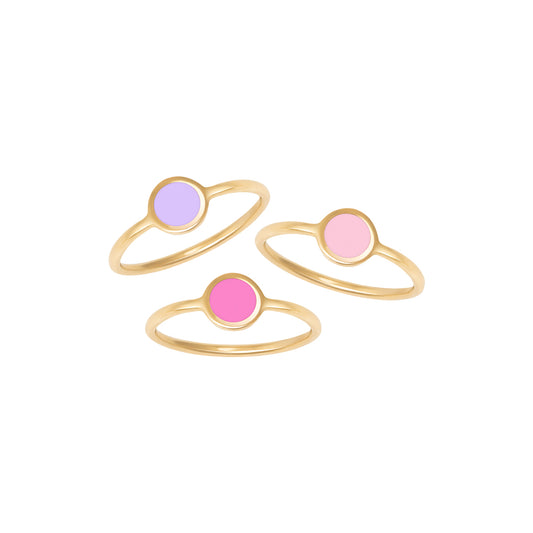 Enamel Circle Ring For Kids