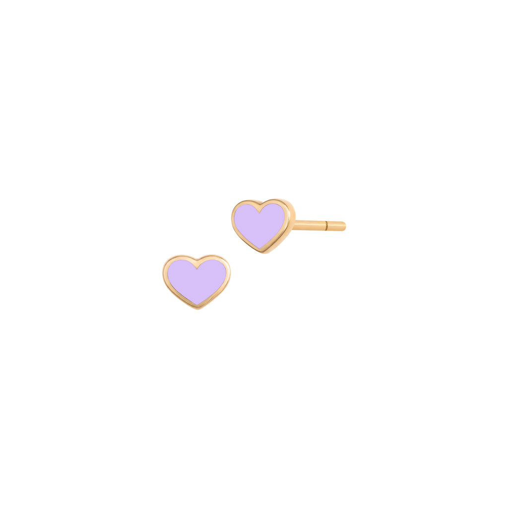 Enamel Heart Earrings For Kids