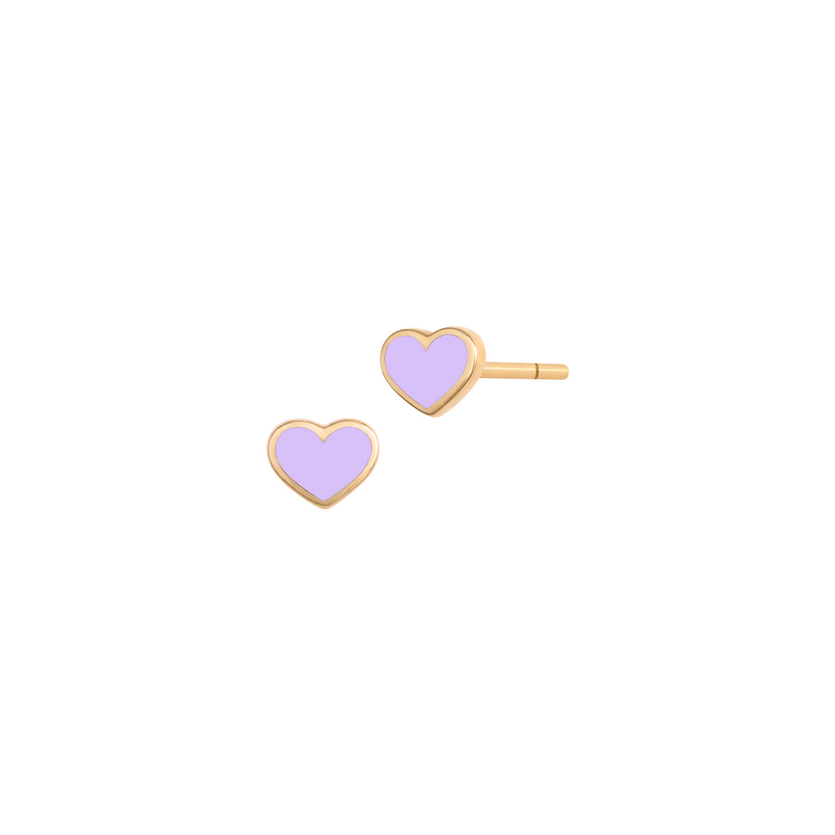 Enamel Heart Earrings For Kids