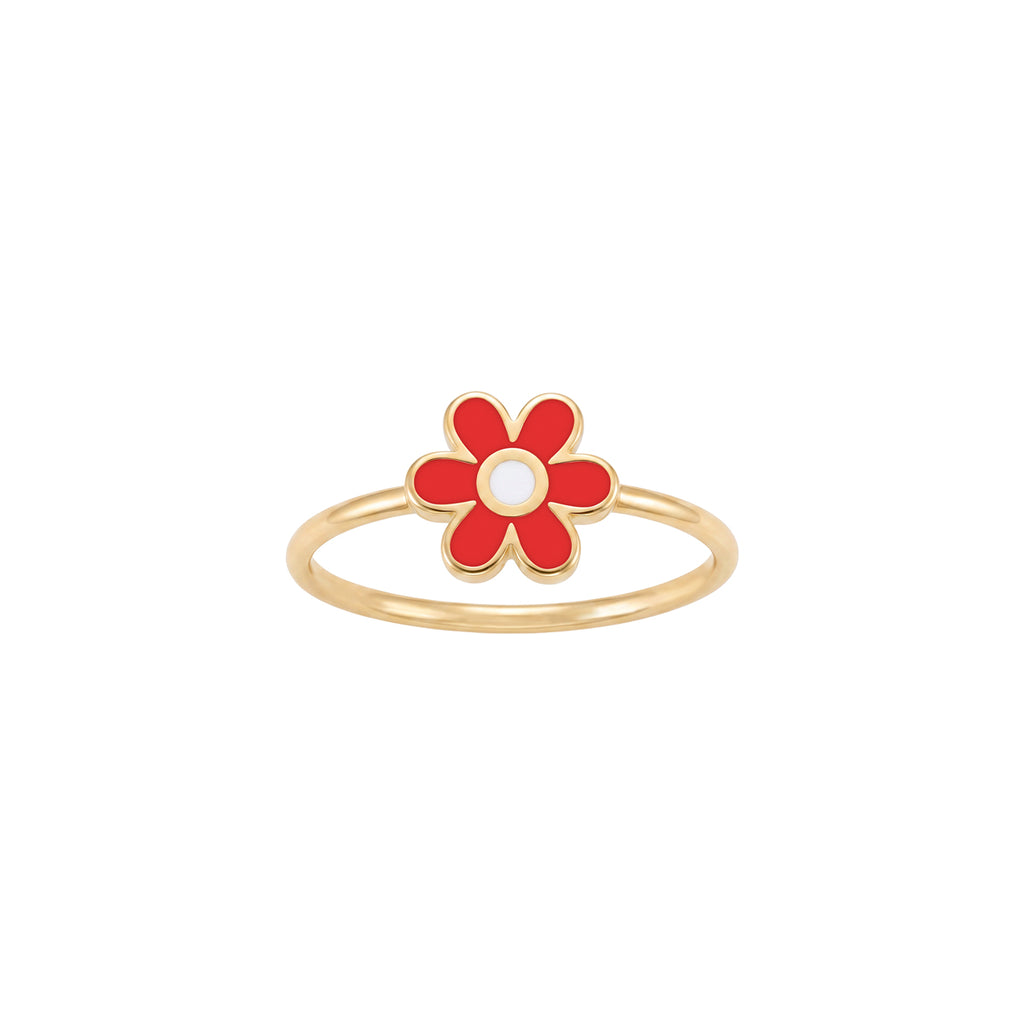 Enamel Kids Flower Ring