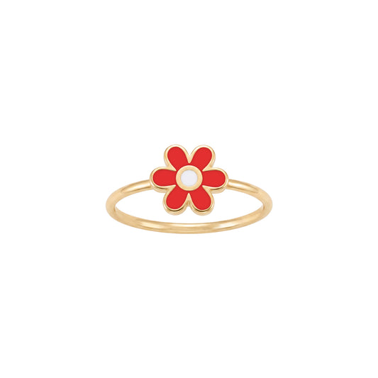 Enamel Kids Flower Ring