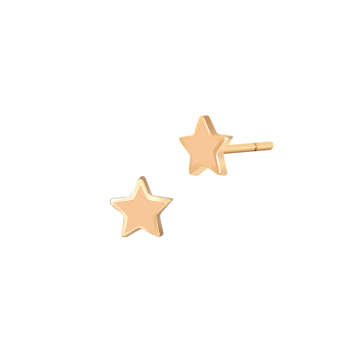 Enamel Star Earrings For Kids
