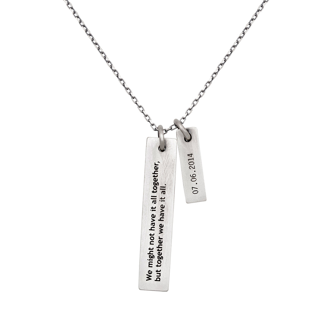 Engraved Duo Necklace