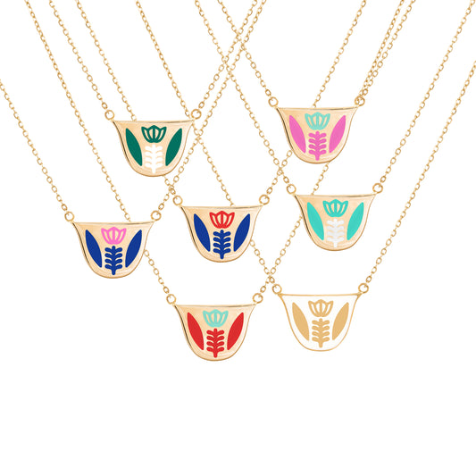 Finjen Arabi Enamel Necklace