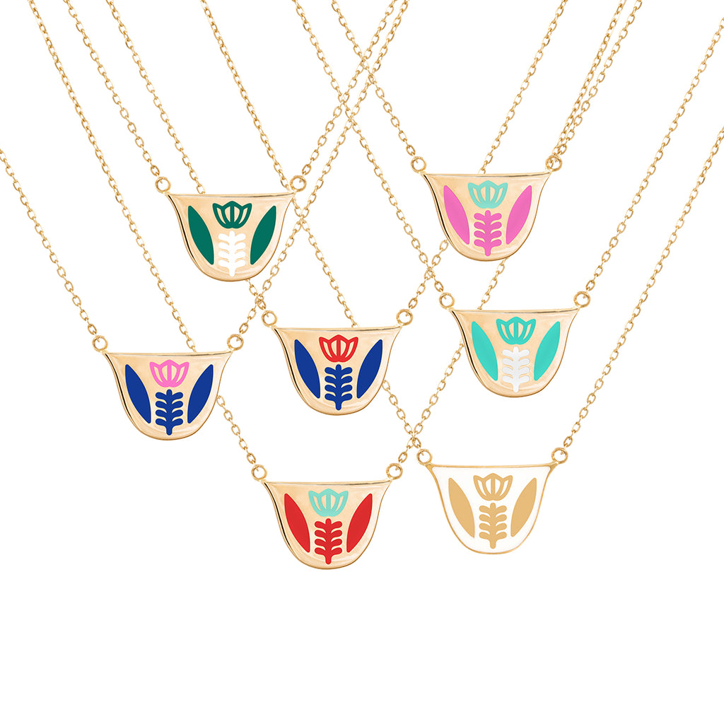 Finjen Arabi Enamel Necklace