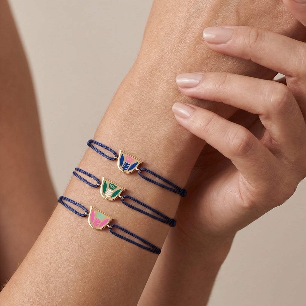 Finjen Arabi Enamel Rope Bracelet (M)