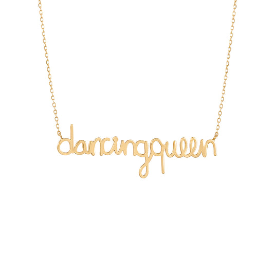 Handwritten Dancing Queen Necklace