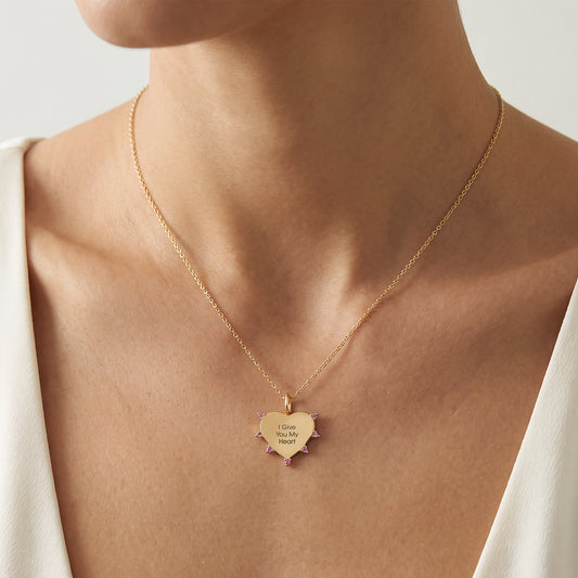 Heart Sapphire Pendant