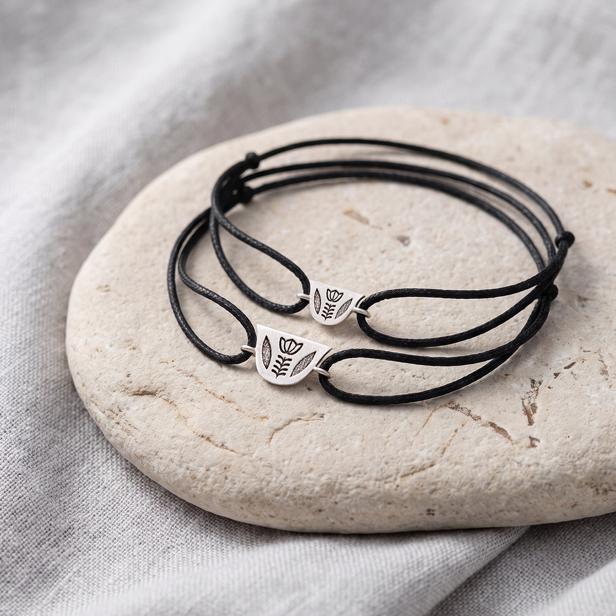 His Engraved Finjen Arabi Rope Bracelet