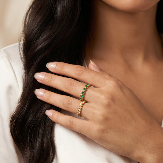 Emerald Circles Ring
