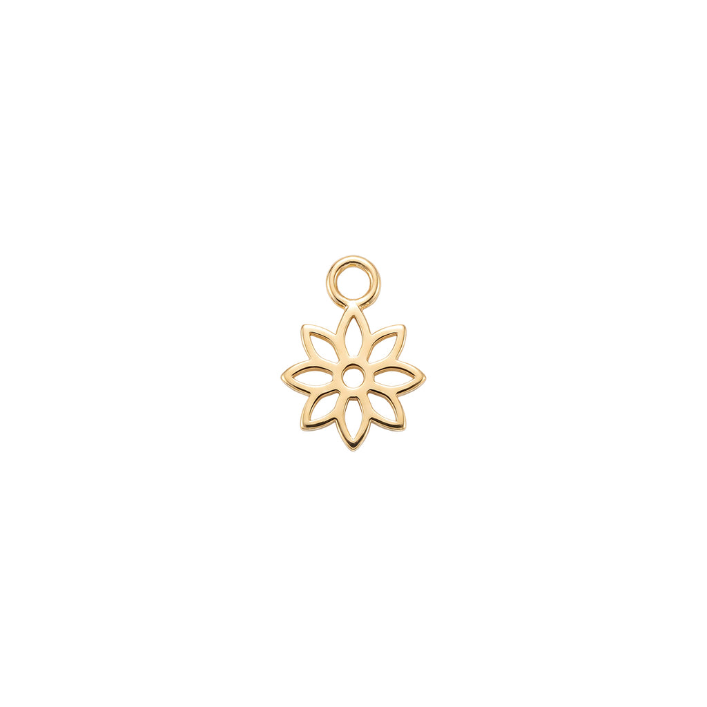 Outline Star Flower Charm