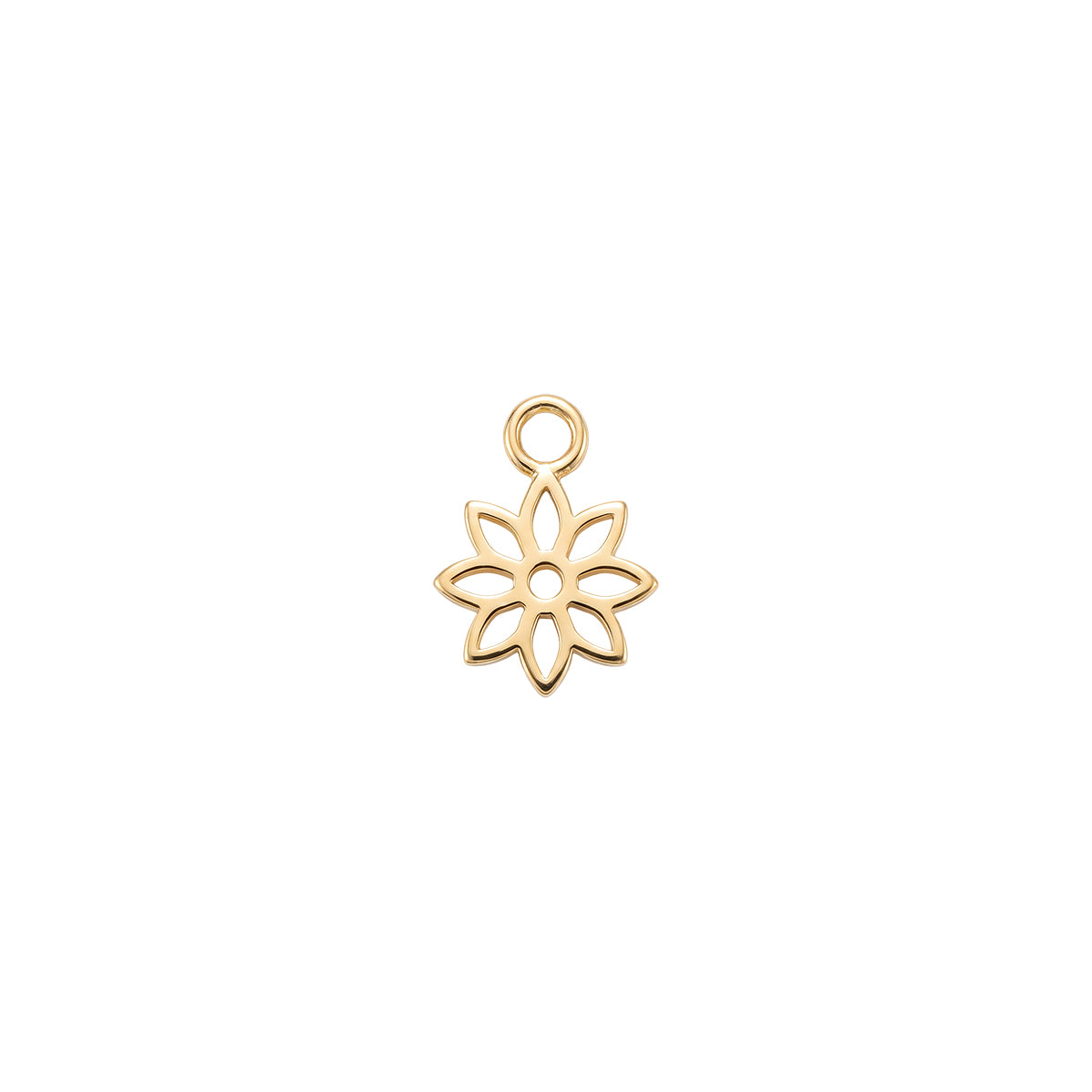 Outline Star Flower Charm