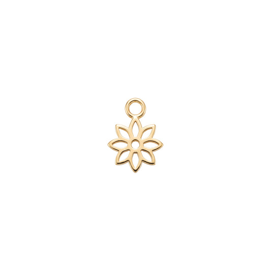 Outline Star Flower Charm