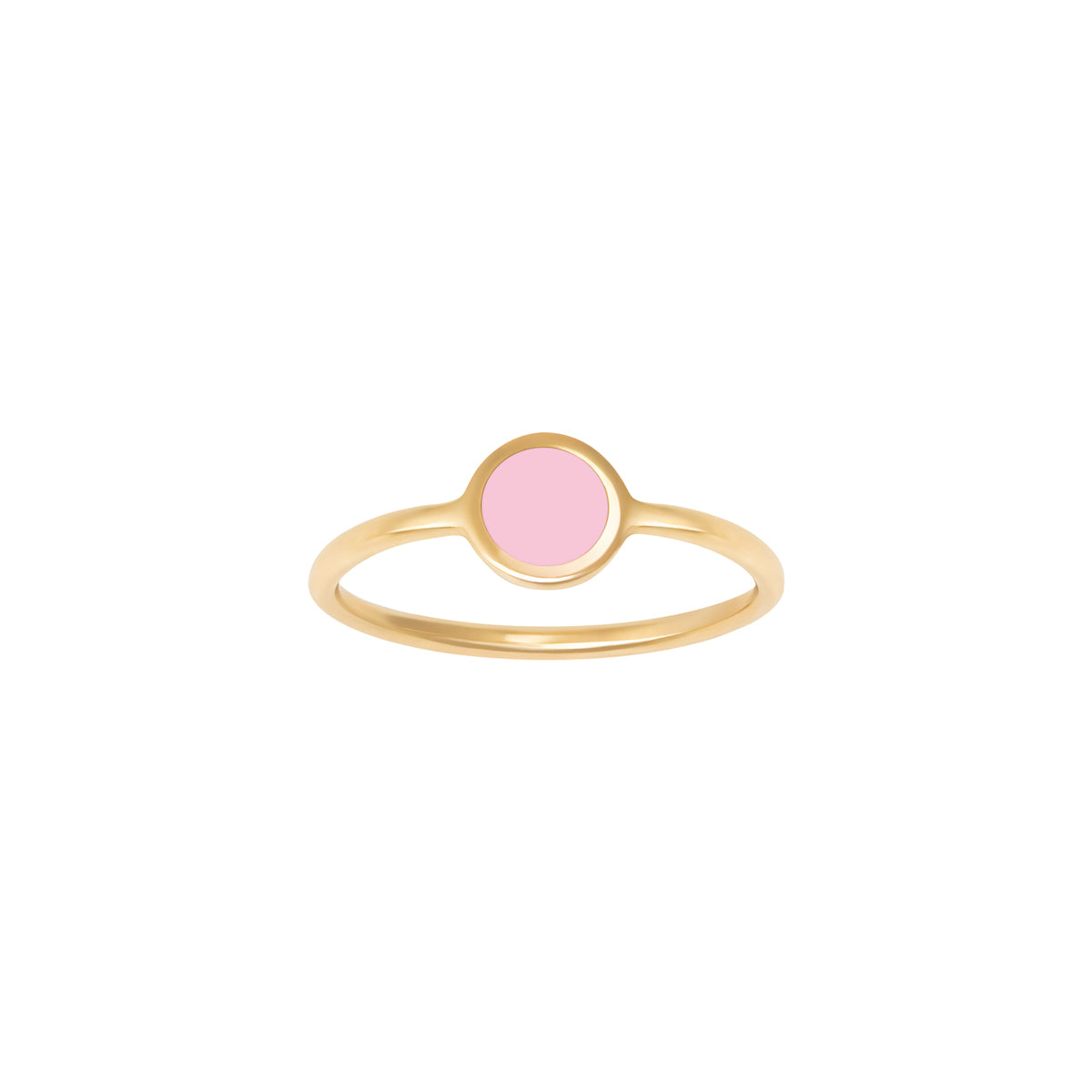 Simple Circle Enamel Ring For Kids