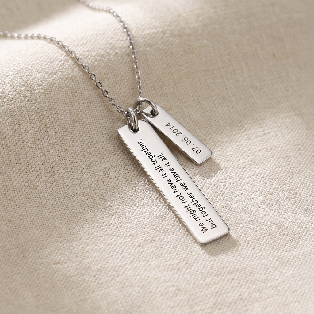 Engraved Duo Necklace