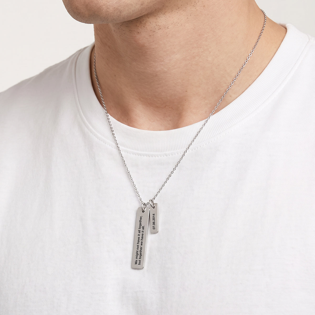 Engraved Duo Necklace