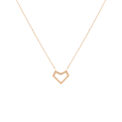 outline heart necklace