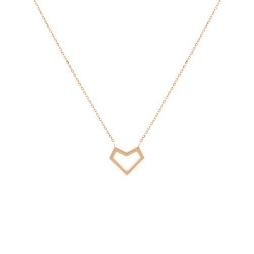 outline heart necklace