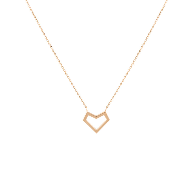 outline heart necklace