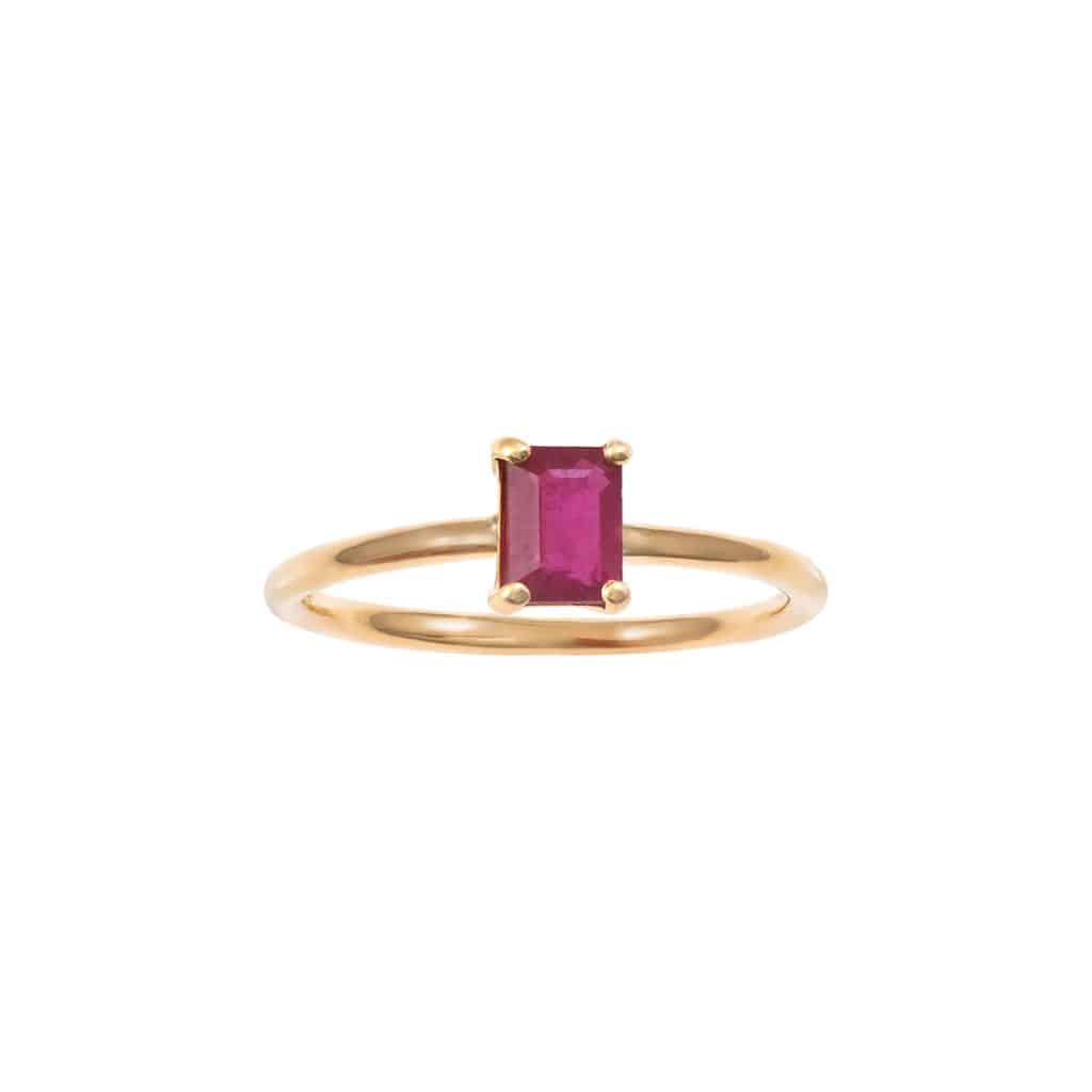 Single stone ruby deals ring