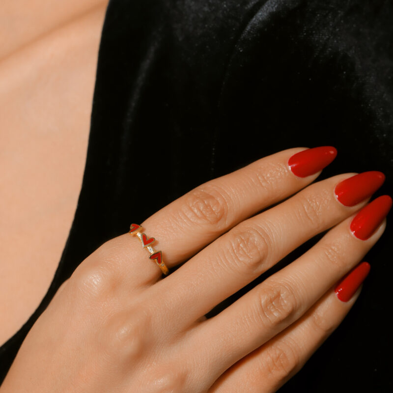Trio Heart Vintage Ring